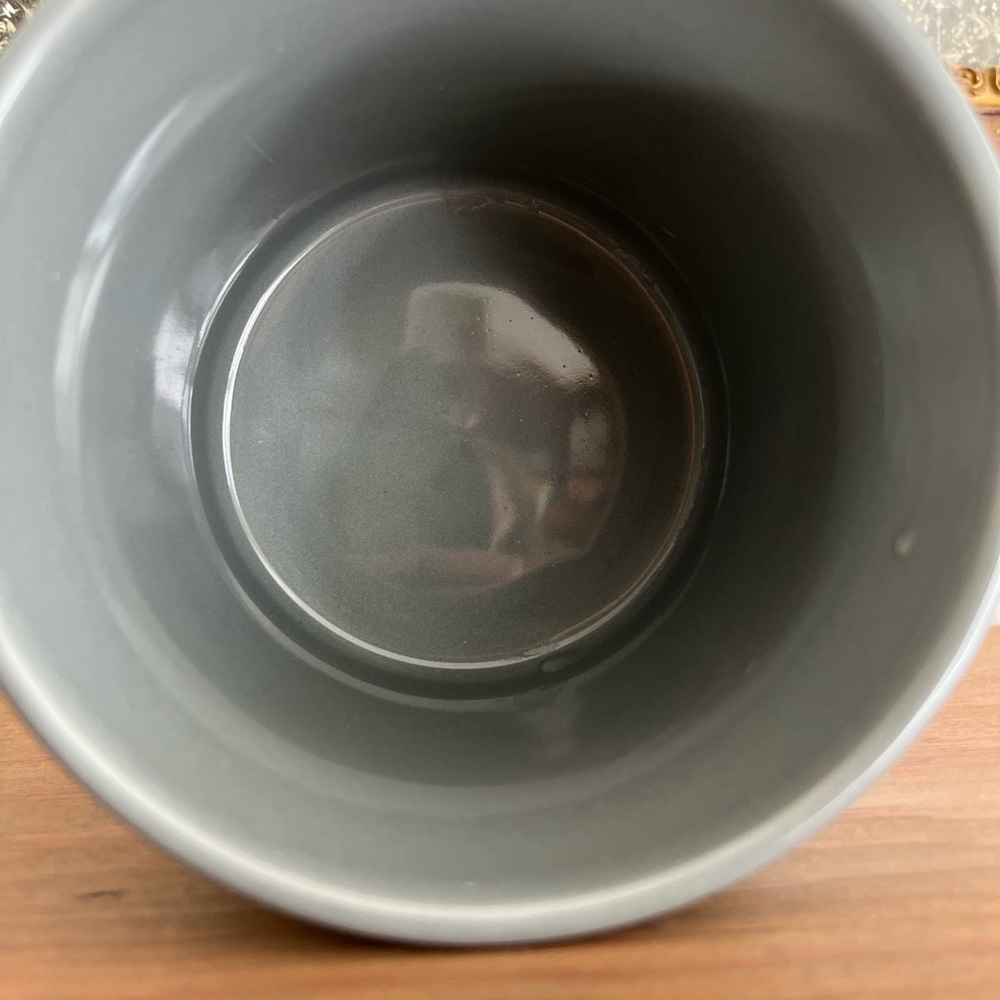 Sunburst Gray Ceramic Planter - Picture 3 of 6
